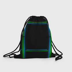 Рюкзак-мешок Neon green light blue, цвет: 3D-принт