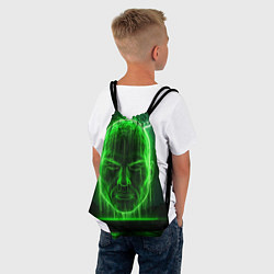 Рюкзак-мешок Неоновая голова, цвет: 3D-принт — фото 2