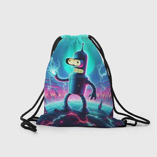 Мешок для обуви Робот-сгибальщик Бендер пропускает через себя молн / 3D-принт – фото 2