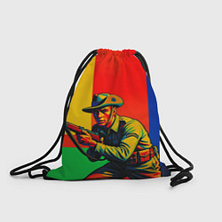 Мешок для обуви Австралийский ретро солдат поп-арт