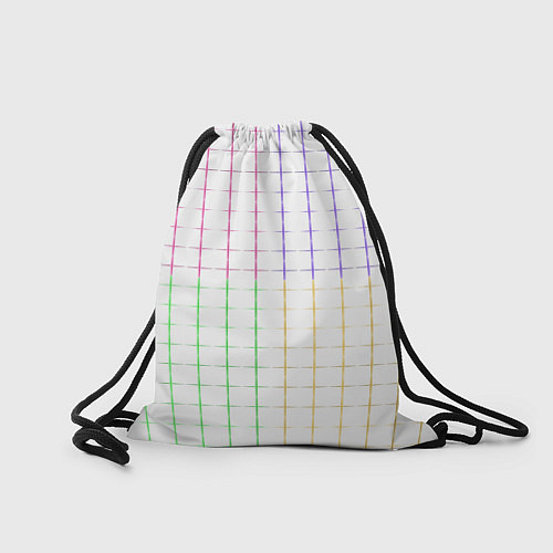 Мешок для обуви Color white multicolored stripes / 3D-принт – фото 2