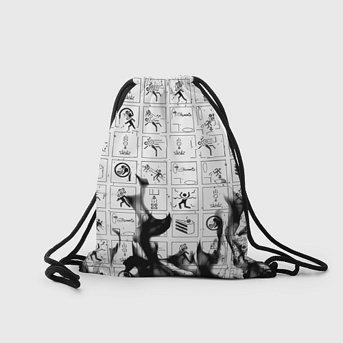 Мешок для обуви Doom x portal fire / 3D-принт – фото 2