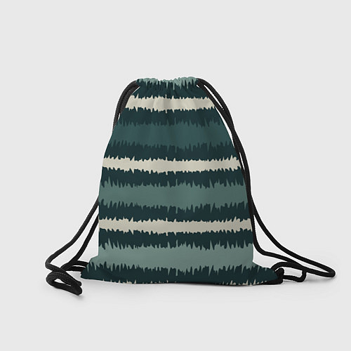 Мешок для обуви Полосы зигзагообразные зеленые / 3D-принт – фото 2