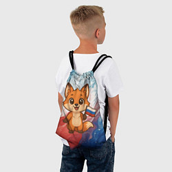 Рюкзак-мешок Лисенок с флагом России, цвет: 3D-принт — фото 2