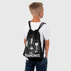 Рюкзак-мешок Ramones, силуэты, цвет: 3D-принт — фото 2