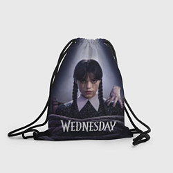 Рюкзак-мешок Связаная Уэнсдэй с вещью Wednesday, цвет: 3D-принт