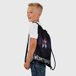 Рюкзак-мешок Уэнсдэй в черных слезах Wednesday, цвет: 3D-принт — фото 2