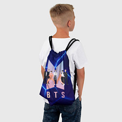 Рюкзак-мешок BTS на темно-синем фоне, цвет: 3D-принт — фото 2