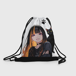 Мешок для обуви Девушка и кот