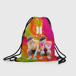 Рюкзак-мешок BTS сидят на корточках, цвет: 3D-принт