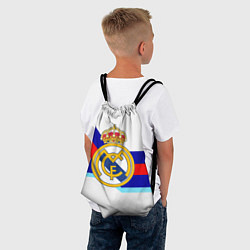 Рюкзак-мешок Real Madrid текстура полосы, цвет: 3D-принт — фото 2
