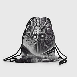 Рюкзак-мешок Art skull in metropolis - ai art fantasy, цвет: 3D-принт