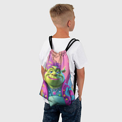 Рюкзак-мешок Шрек с фиолетовыми волосами, цвет: 3D-принт — фото 2