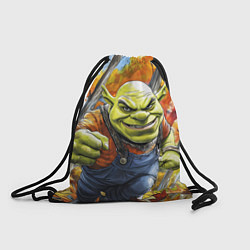 Рюкзак-мешок Шрек в осеннем лесу, цвет: 3D-принт
