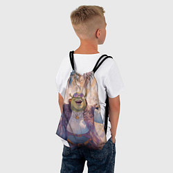 Рюкзак-мешок Шрек на фоне витражей, цвет: 3D-принт — фото 2