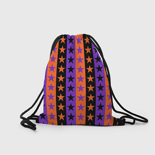 Мешок для обуви Звёзды Хэллоуина паттерн полосатый / 3D-принт – фото 2