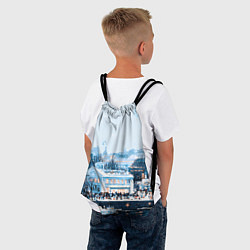 Рюкзак-мешок Иллюстрация Московский новый год, цвет: 3D-принт — фото 2