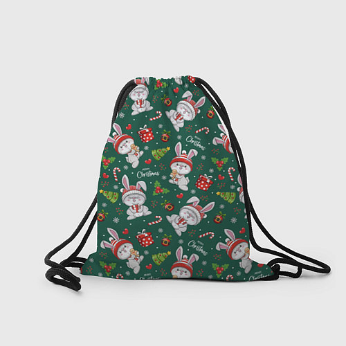 Мешок для обуви Новогодние зайчики / 3D-принт – фото 2