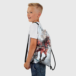 Рюкзак-мешок Лошадка с упряжкой подарков, цвет: 3D-принт — фото 2