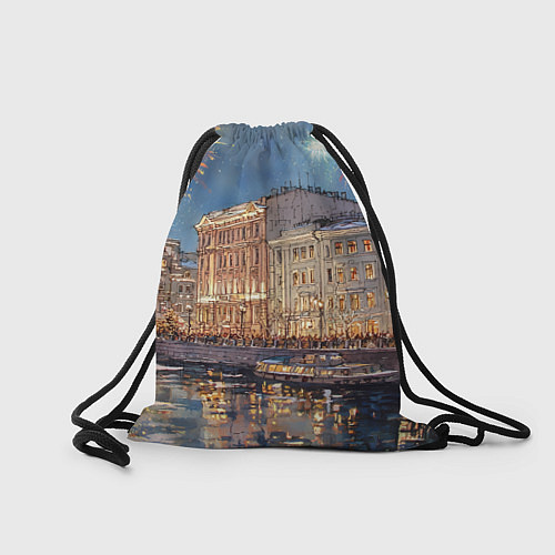 Мешок для обуви Новогодний салют в Питере / 3D-принт – фото 2