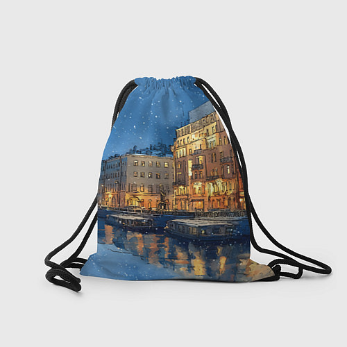 Мешок для обуви Новогодняя ночь Санкт-Петербурга / 3D-принт – фото 2