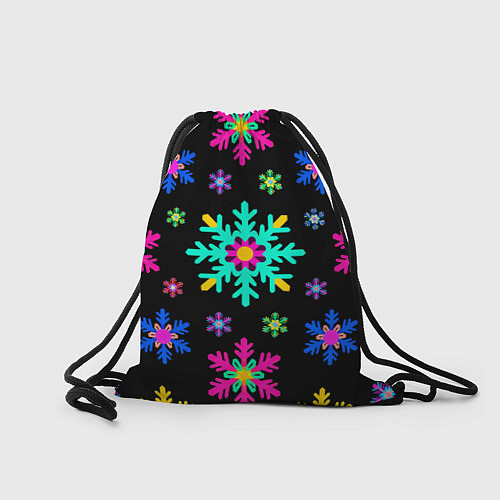 Мешок для обуви Снежинки ретро / 3D-принт – фото 2