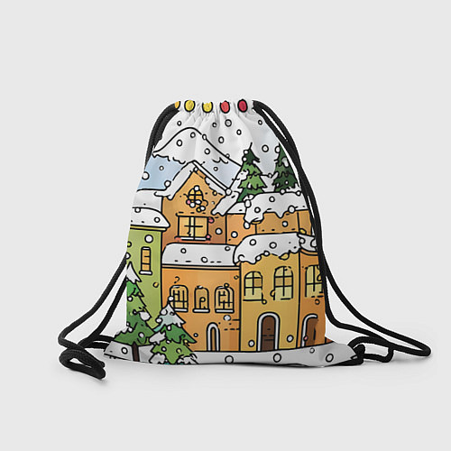 Мешок для обуви Новогодний снегопад / 3D-принт – фото 2