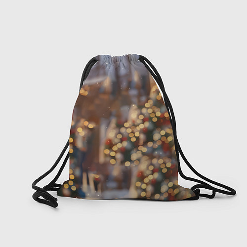 Мешок для обуви Блондинка с новогодней лошадкой / 3D-принт – фото 2