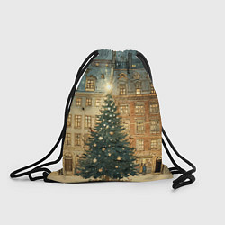 Мешок для обуви Новогодний старый город