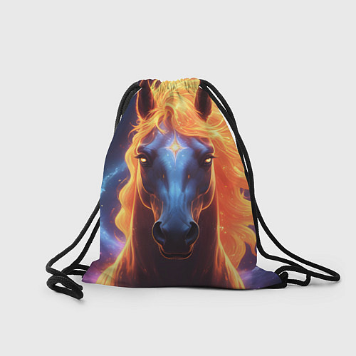Мешок для обуви Космическая огненная лошадь / 3D-принт – фото 2