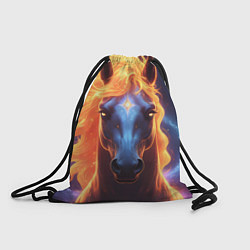 Рюкзак-мешок Космическая огненная лошадь, цвет: 3D-принт