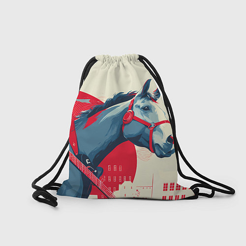 Мешок для обуви Лошадь в абстрактном стиле / 3D-принт – фото 2