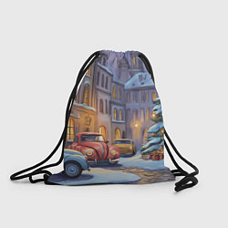 Мешок для обуви Новогодний снежный двор