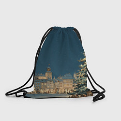 Рюкзак-мешок Новогодняя атмосфера в городе, цвет: 3D-принт