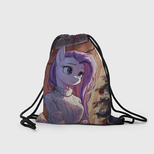 Мешок для обуви Анимешная лошадка - Новый год / 3D-принт – фото 2