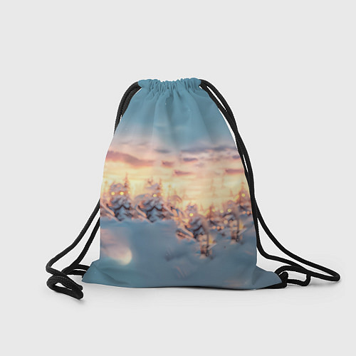 Мешок для обуви Счастливая новогодняя лошадь / 3D-принт – фото 2