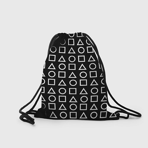 Мешок для обуви Borussia геометрия черно белая / 3D-принт – фото 2