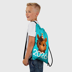 Рюкзак-мешок Голова лошадки, цвет: 3D-принт — фото 2