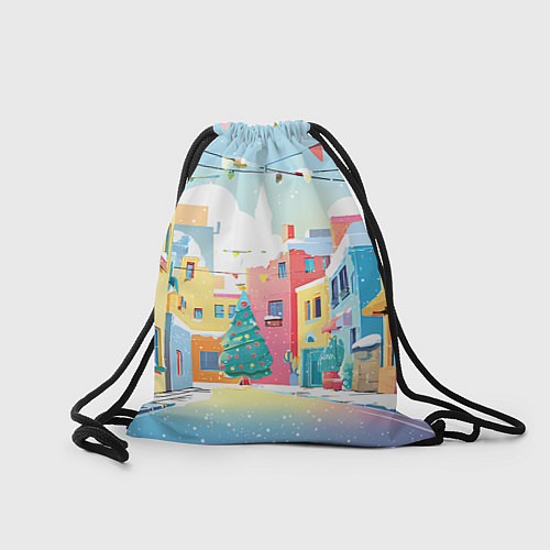 Мешок для обуви Лошадка с новогоднем венком / 3D-принт – фото 2