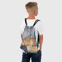 Рюкзак-мешок Санкт-Петербург - снегопад, цвет: 3D-принт — фото 2