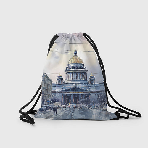 Мешок для обуви Санкт-Петербург зимний город / 3D-принт – фото 2