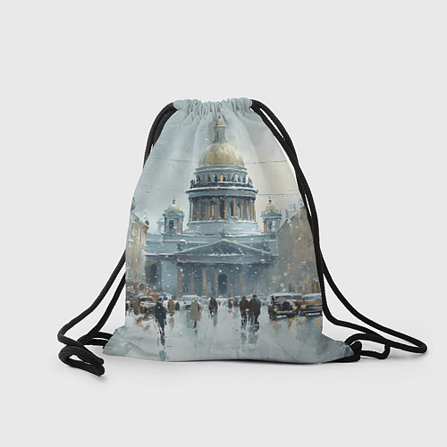 Мешок для обуви Санкт-Петербург зимний пейзаж / 3D-принт – фото 2