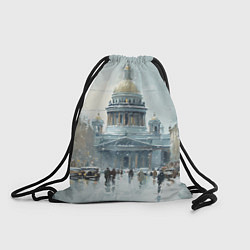Рюкзак-мешок Санкт-Петербург зимний пейзаж, цвет: 3D-принт