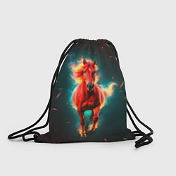 Мешок для обуви Светящаяся огненная лошадь