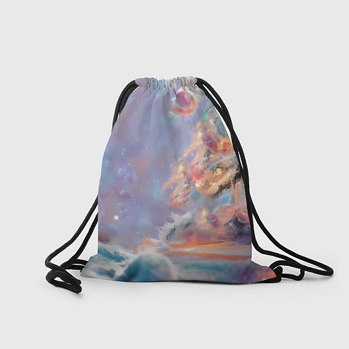 Мешок для обуви Маленький котенок встречает Новый год / 3D-принт – фото 2