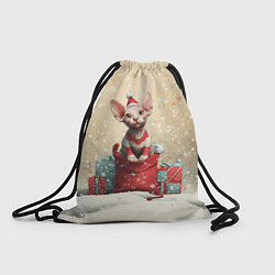 Рюкзак-мешок Новогодний кот сфинкс, цвет: 3D-принт