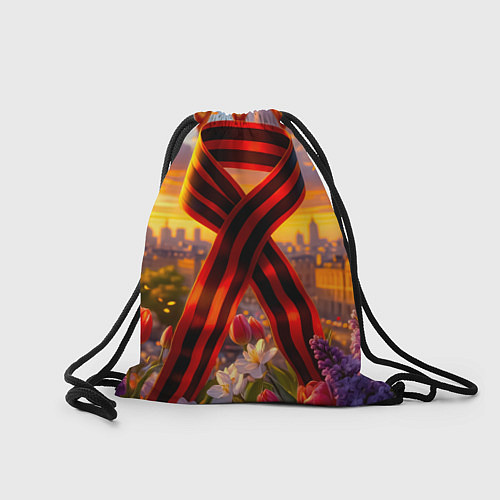 Мешок для обуви Символы Победы: лента, голуби, салют / 3D-принт – фото 2