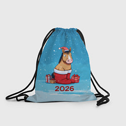 Мешок для обуви Лошадь в сапогах Санты