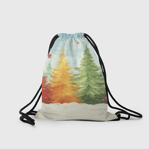 Мешок для обуви Санта с котенком / 3D-принт – фото 2