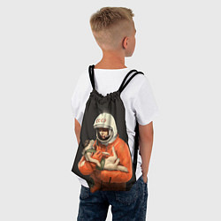 Рюкзак-мешок Гагарин с лайкой, цвет: 3D-принт — фото 2